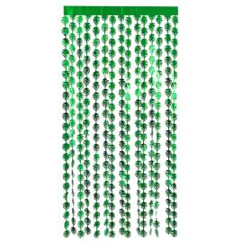 D&ouml;rrdraperi Palmblad Metallic Gr&ouml;n