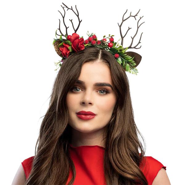 Diadem med Hjorthorn & Blommor