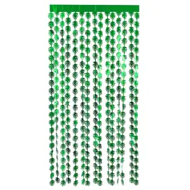 D&ouml;rrdraperi Palmblad Metallic Gr&ouml;n