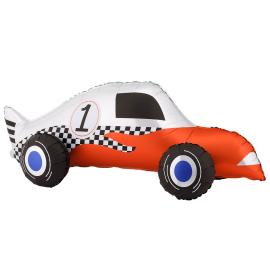 St&aring;ende Folieballong Racingbil 90 x 34 cm