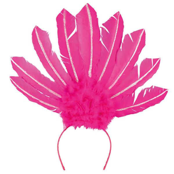 Fjäderdiadem Rosa