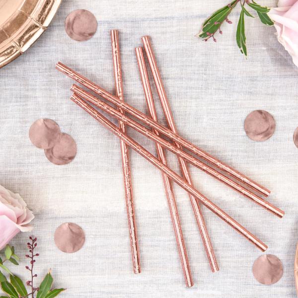 Papperssugrör Roséguld