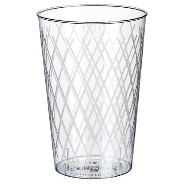 Plastglas Mönstrade 50-pack