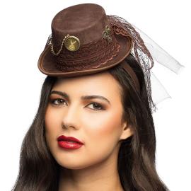 Diadem med Minihatt Steamlady Deluxe