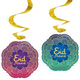 Eid Mubarak H&auml;ngande Swirls 4-pack