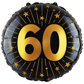 Folieballong med Stjärnor & Siffran 60