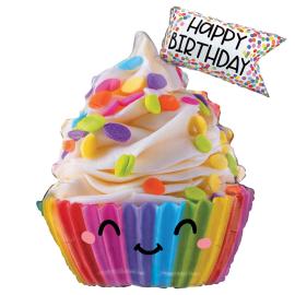 Ballong Happy Birthday Muffin 58 x 71 cm