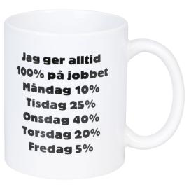 Mugg 100% P&aring; Jobbet 300 ml