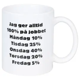 Mugg 100% P&aring; Jobbet 300 ml