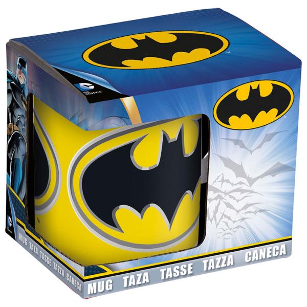 Vit/Gul Batman Mugg med Logga