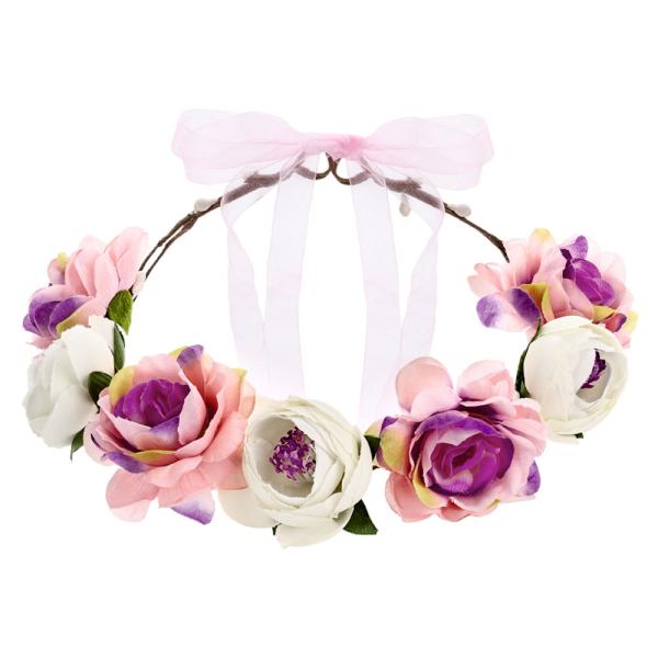Vit och Rosa Blomkrans
