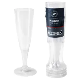 Champagneglas Plast 13 cl 4-pack