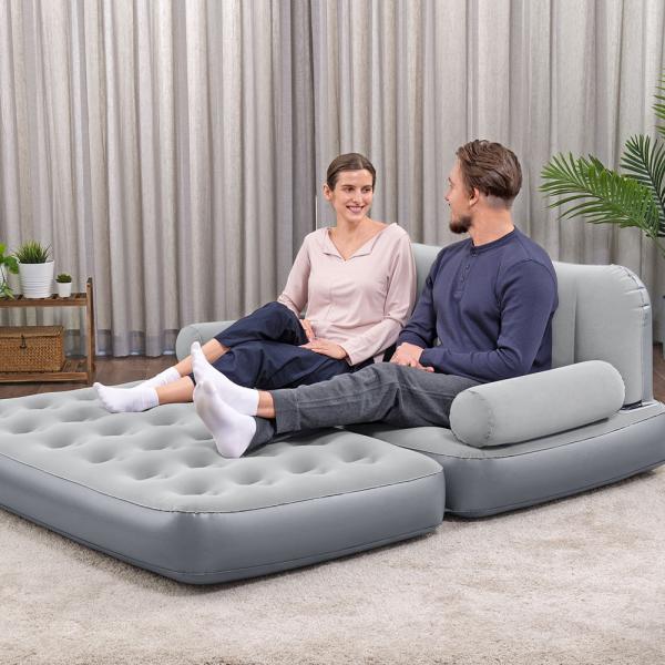 Uppblåsbar Soffa 3-In-1 Inbyggd Luftpump Multi-Max