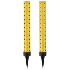 Skimrande Isfacklor Guld 2-pack