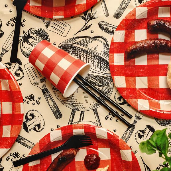 Svarta Plastsugrör Återanvändbara 23 cm 12-pack