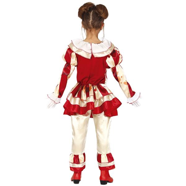Randig Clown Maskeraddräkt Flicka