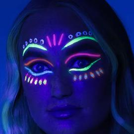Ansiktsf&auml;rgsset UV Neon