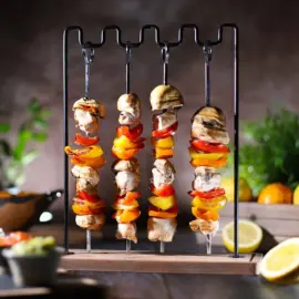 Grillspett med H&aring;llare 4-pack