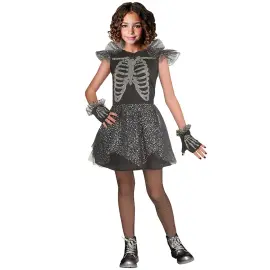 Skelettdr&auml;kt med Iriserande Strass Barn