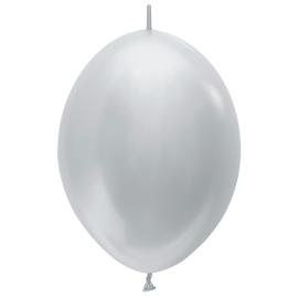Länkande Latexballonger Silver