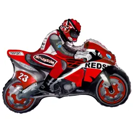 Folieballong R&ouml;d Motorcykel 84 cm