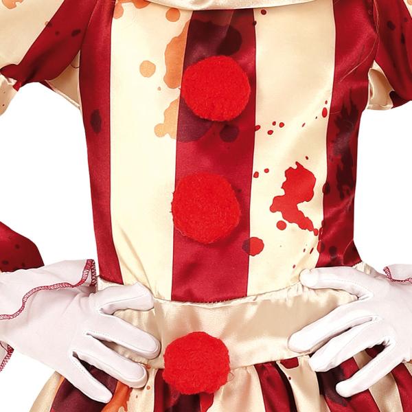Randig Clown Maskeraddräkt Flicka