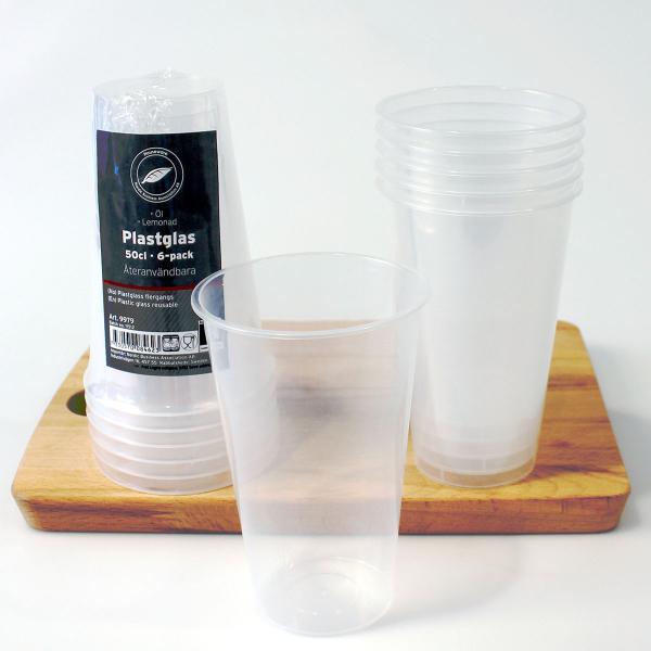 Ölglas Plast 50 cl 6-pack