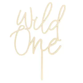 Tårtdekoration Wild One Trä