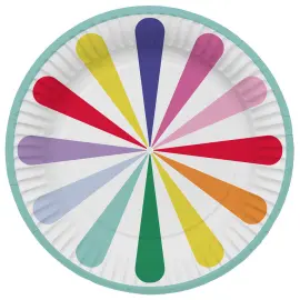 Papperstallrikar Stripetastic 8-pack