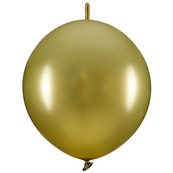Länkande Latexballonger Guld 20-pack