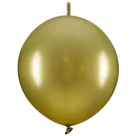 Länkande Latexballonger Guld 20-pack