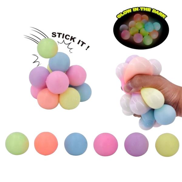 Stick Ozz Klämbollar Glow In The Dark 6-pack