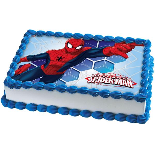 Spiderman Tårtoblat Fyrkantig D