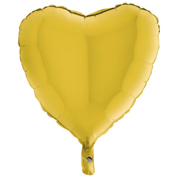 Folieballong Hjärta Pastellgul