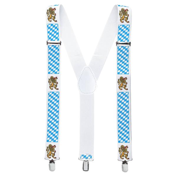 Oktoberfest Hängslen Blå/Vit