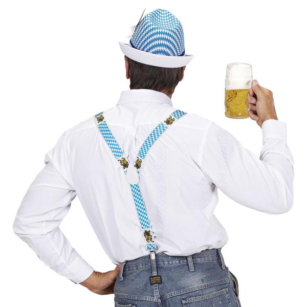 Oktoberfest Hängslen Blå/Vit