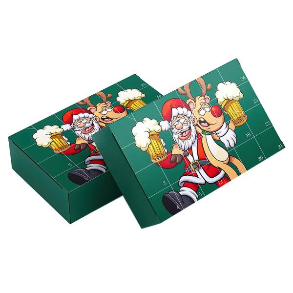 DIY Ölkalender Jultomte & Ren