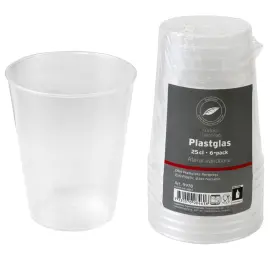 Plastglas 25 cl 6-pack