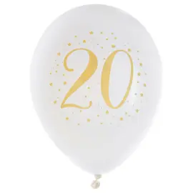20 Års Ballonger Stjärnor