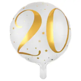 20 Års Folieballong Stjärnor