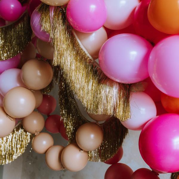 Länkande Latexballonger Ljusrosa 20-pack