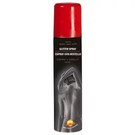 H&aring;r- och Kroppsf&auml;rg Glitter Spray R&ouml;d