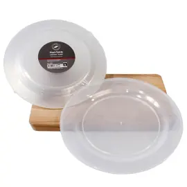Plasttallrikar Transparent 22,5 cm 4-pack