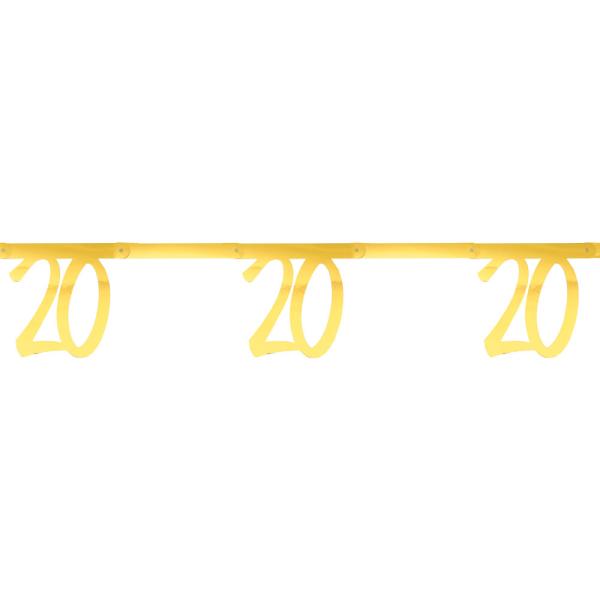 20 års Girlang Metallic Guld