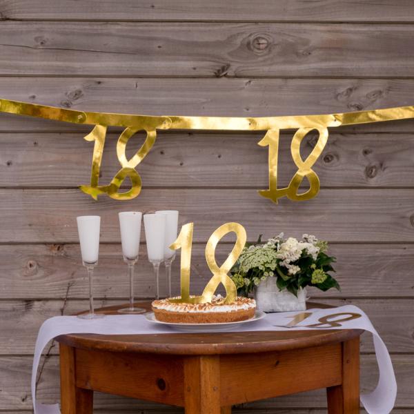 20 års Girlang Metallic Guld