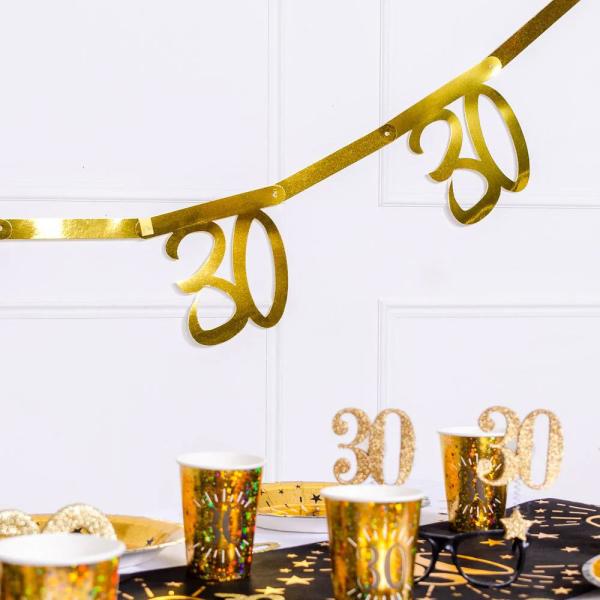 20 års Girlang Metallic Guld