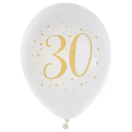 30 Års Ballonger Stjärnor