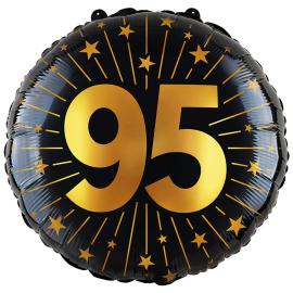 Folieballong med Stj&auml;rnor & Siffran 95