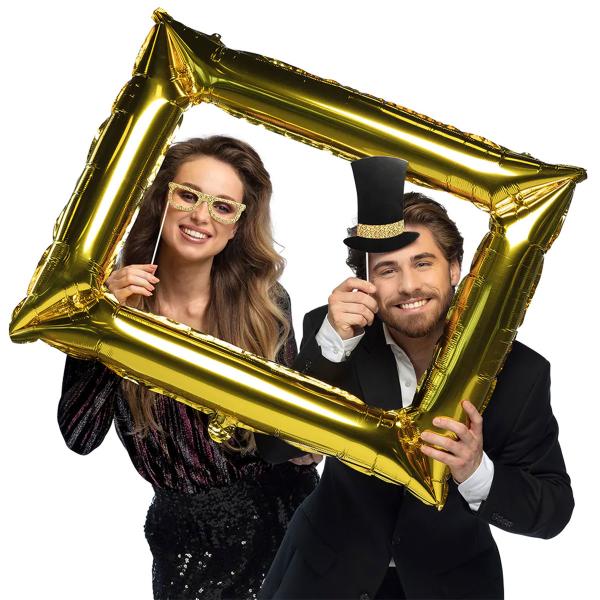 Fotoprops med Ballong Guld/Svart 13-pack