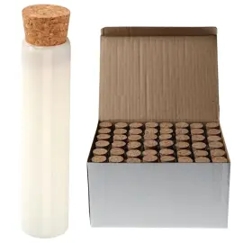 Flaskor med Korkar Vit 10 cm 48-pack